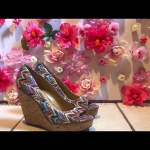 Nine West Multicolor Wedges